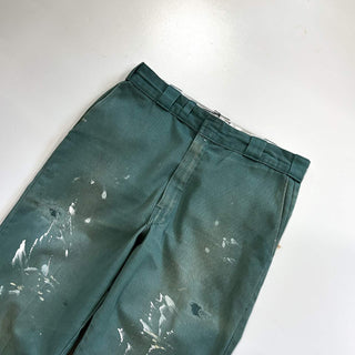 80's "made in USA" Dickies ペンキ ボロ 874 ワーク パンツ(グリーン)