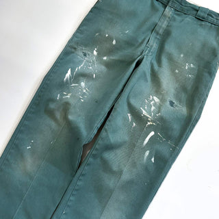 80's "made in USA" Dickies ペンキ ボロ 874 ワーク パンツ(グリーン)