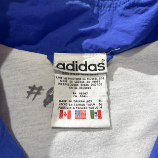 80's～90's ADIDAS デザイン  ボーダー ナイロンジャケット