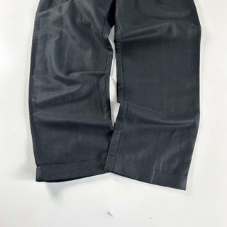 90's "Dominican Republic" DOCKERS khakis ブラック リネン×コットン 2タック パンツ