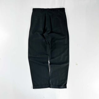 90's "Dominican Republic" DOCKERS khakis ブラック リネン×コットン 2タック パンツ