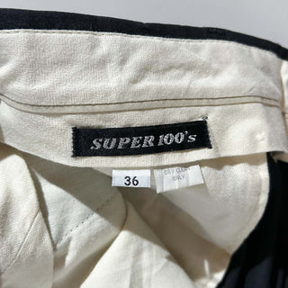 90's HART SCHAFFNER&MARX "Super 100s " サマーウール 2タック ワイド スラックス