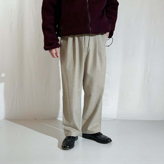 90's～ "made in dominican republic" Dockers Recode コットン×ウール グレージュ ２タック ワイド スラックス