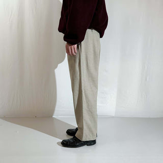 90's～ "made in dominican republic" Dockers Recode コットン×ウール グレージュ ２タック ワイド スラックス