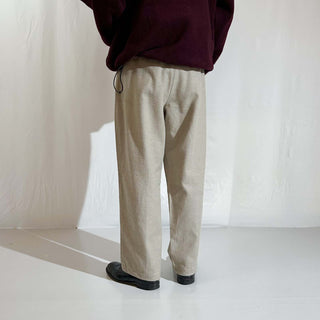 90's～ "made in dominican republic" Dockers Recode コットン×ウール グレージュ ２タック ワイド スラックス