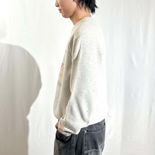 90's "made in USA" JERZEES "p.o.a.c. 40th anniversary..." 馬 アニマル プリント スウェット シャツ