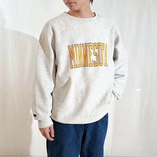 90's "made in USA" JanSport リバースウィーブタイプ カレッジ プリント スウェット シャツ