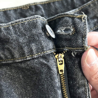 90's "made in USA" Levi's 505 先染め ブラック デニム パンツ(34×32)