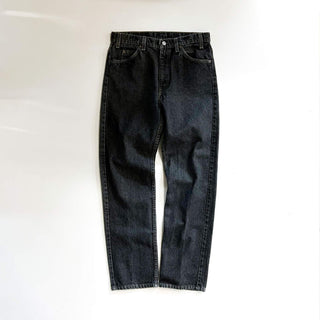 90's "made in USA" Levi's 505 先染め ブラック デニム パンツ(34×32)