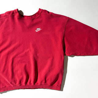 90's "made in USA" NIKE "極太アーム" ボロ ワンポイント スウッシュ スウェット シャツ