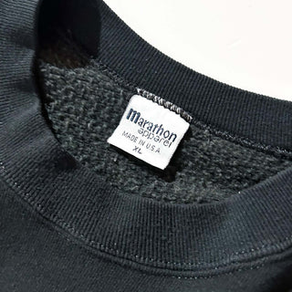 90's "made in USA" marathon apparel "DUCKS UNLIMITED" ブラック アニマル スウェット シャツ