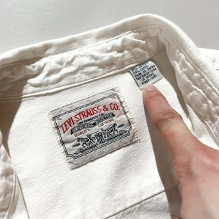 90's Levi's カラーデニム L/Sシャツ(ホワイト)
