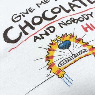 90's "made in USA" "Give me some chocolate" プリントTシャツ