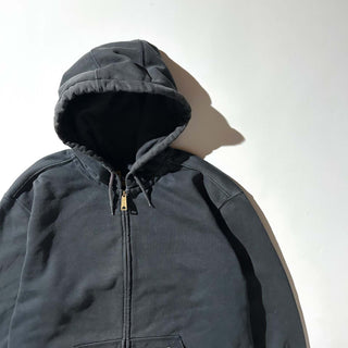 Carhartt "rain defender" ブラック フェード フルジップ スウェット パーカ