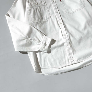 90's Levi's カラーデニム L/Sシャツ(ホワイト)