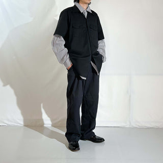 00's Dickies ブラック ダブルニー ワーク パンツ