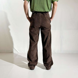 90's～00's Structure ブラウン 2タック コーデュロイ パンツ