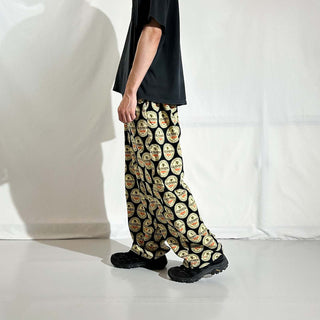 00's Guinness 総柄 ドローコード ワイド パジャマ パンツ