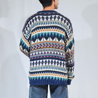 80's～ ETCHINGS 総柄 デザイン ニット