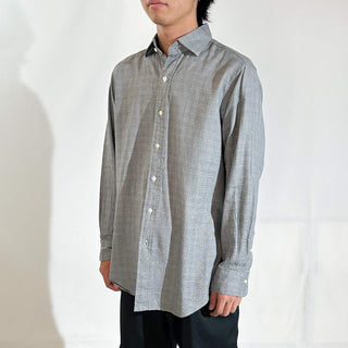 90's～ OLD RALPH LAUREN "REGENT" グレンチェック ワイドカラー L/Sシャツ
