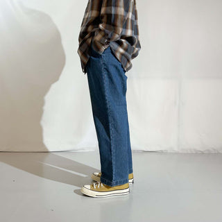 00's HAGGAR "classic fit" センタープレス デニム スラックス