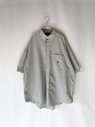 80's~90's nautica ワンポイント刺繍 チェックS/Sシャツ