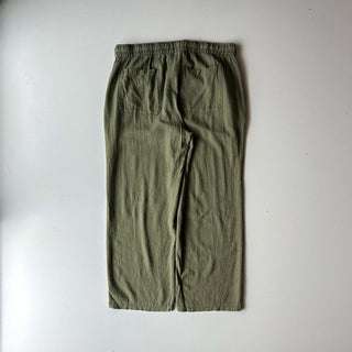 00's OLD NAVY リネン×レーヨン ワイド イージー パンツ (オリーブ)