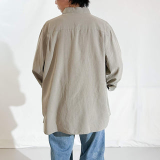 90's～00's レーヨン×ポリエステル チェック "比翼ボタンダウン" L/Sシャツ