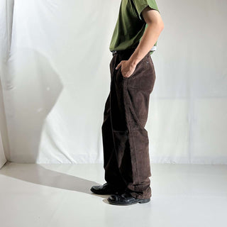 90's～00's Structure ブラウン 2タック コーデュロイ パンツ