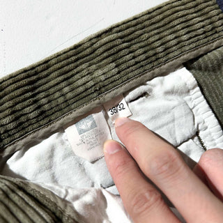 90's DOCKERS オリーブ 2タック コーデュロイ パンツ