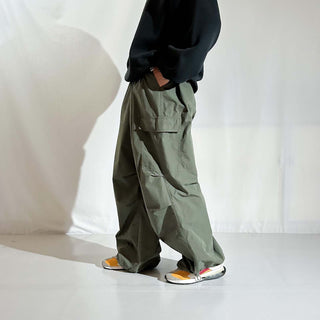 JAYWALKER コットン×ナイロン "極太" ドローコード ワイド カーゴ パンツ