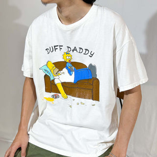 00's ''made in USA'' DELTA "DUFF DADDY" ザ・シンプソンズ キャラクター Tシャツ