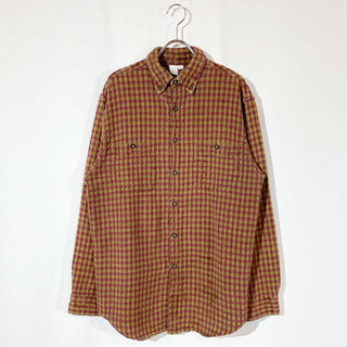 90's～ THE TERRITORY AHEAD チェック パープル L/Sシャツ