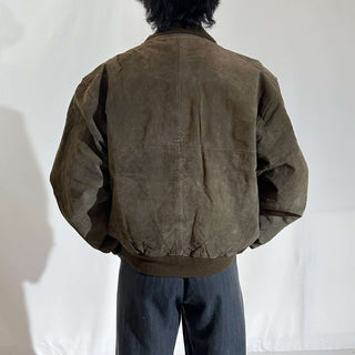 90's～00's North Crest キルティング レザー ブルゾン ジャケット