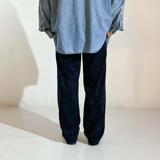90's～ OLD RALPH LAUREN "PRESTON PANT" ダークネイビー コーデュロイ パンツ