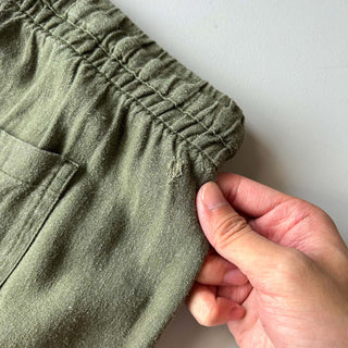 00's OLD NAVY リネン×レーヨン ワイド イージー パンツ (オリーブ)