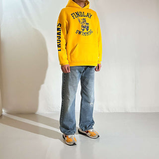 90's "made in USA" Russell マスタード カレッジ スウェット パーカ