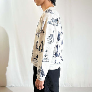 80's～90's "made in USA" JERZEES "MICHIGAN RAG" 総柄 スウェット シャツ