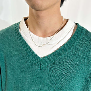 90's Winter Silks シルク Vネック ニット セーター