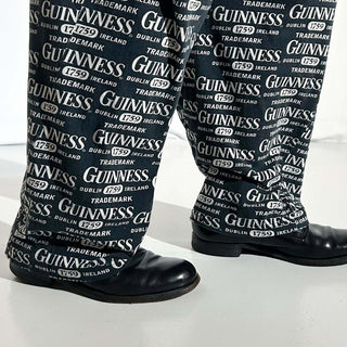 00's Guinness 総柄 ドローコード ワイド パジャマ パンツ