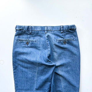 00's HAGGAR "classic fit" センタープレス デニム スラックス