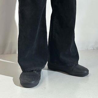 80's～ Wrangler ブラック コーデュロイ ワイド フレア パンツ