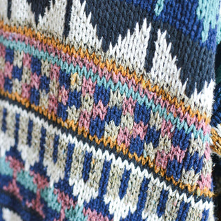 80's～ ETCHINGS 総柄 デザイン ニット