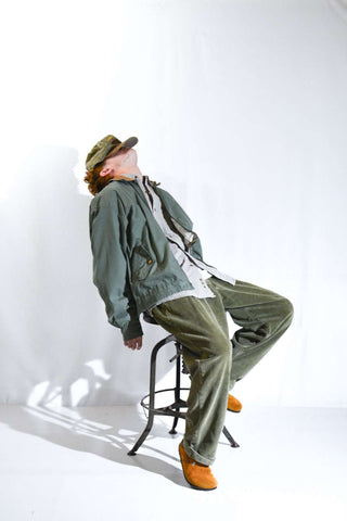 90's DOCKERS オリーブ 2タック コーデュロイ パンツ