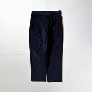90's～ "deadstock" LANDS' END ２タック コーデュロイ パンツ (NAVY 32×30)
