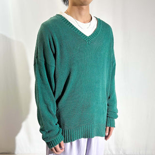 90's Winter Silks シルク Vネック ニット セーター