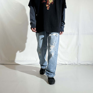 00's Levi's 501 ペンキ ボロ ダメージ デニム パンツ