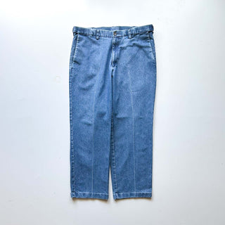 00's HAGGAR "classic fit" センタープレス デニム スラックス