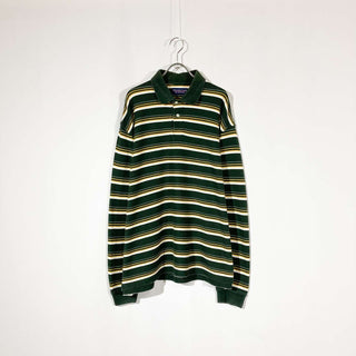 ROUNDTREE & YORKE ボーダー L/S ポロシャツ