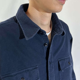 90's "made in USA" L.L.Bean シャモア L/Sシャツ(ネイビー)